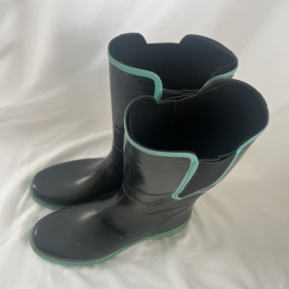 Ranger Women's‎ 11 Rain Boots black Green READ - Picture 4 of 10